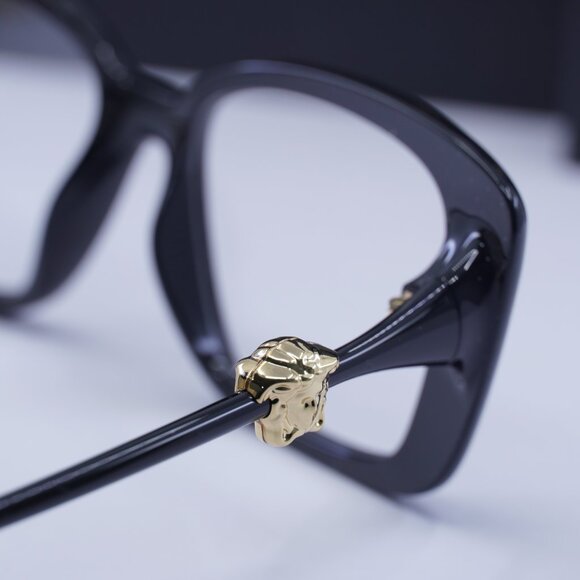 Versace VE3385U GB1 Square Eyeglasses – Shiny Black 53mm - Picture 6 of 9